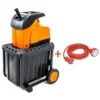 Подрібнювач садовий DS2800/45 KIT, 220В, 2800Вт, гілки до 45мм, ножі, контейнер 60л + подовжувач 10м помаранч. — изображение 2